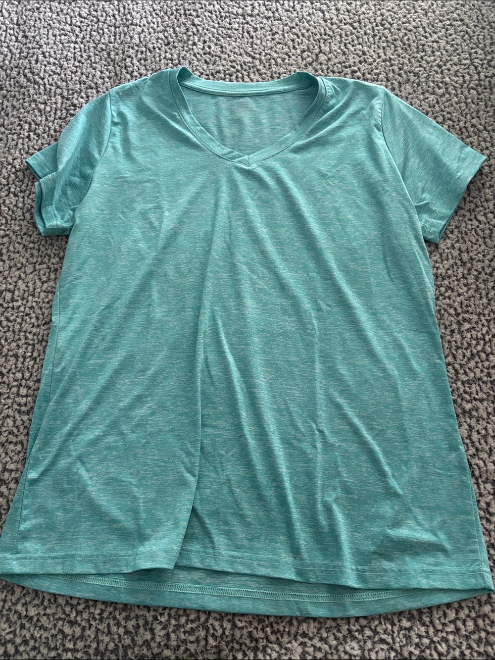 Classic V-Neck Short Sleeve Tee in Teal